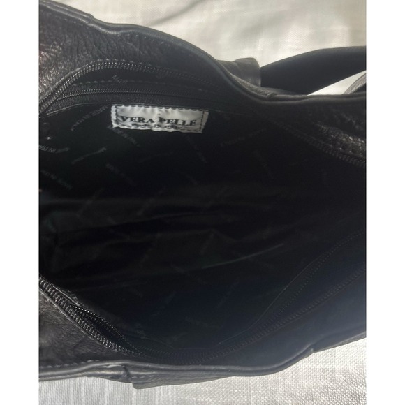 Naty Made In Italy Vera Pelle Black Leather Purse Small - Picture 12 of 15